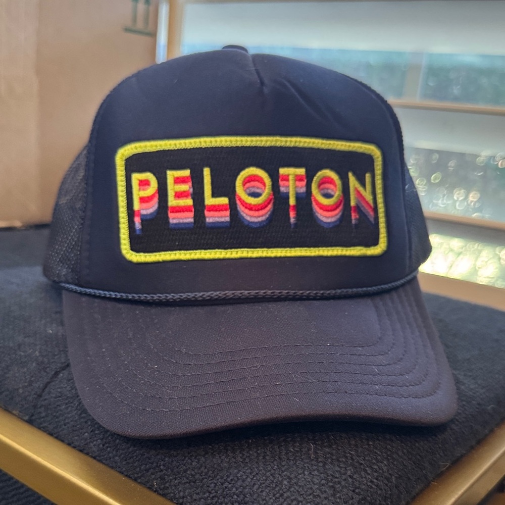 Aviator Nation Peloton Navy Cap with Multicolor Logo